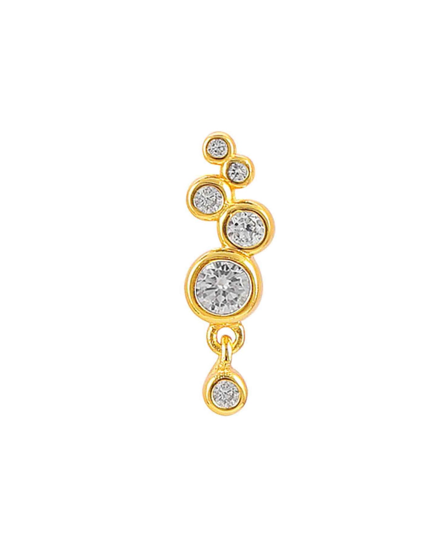 Snowy cyclepath earstick in — earrings in gold-plated 925 sterling silver