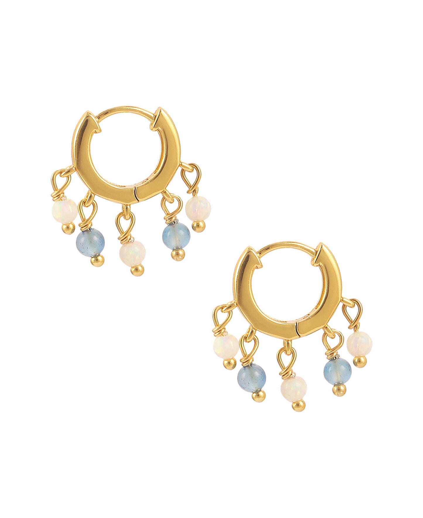 Cliff earrings — gold, silver earrings in gold-plated 925 sterling silver
