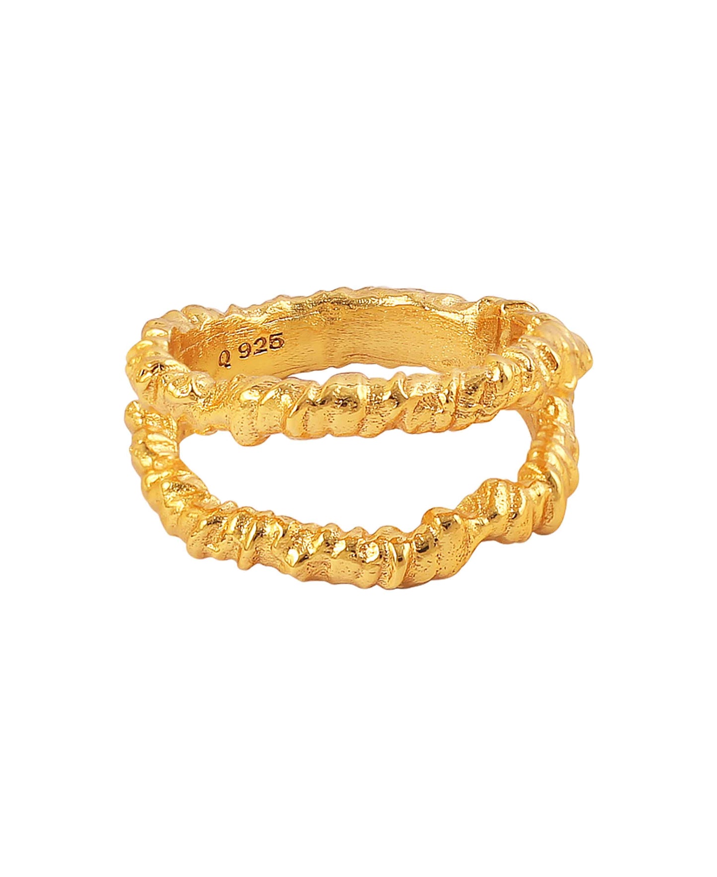 Savannah ring — gold, silver ring in gold-plated 925 sterling silver