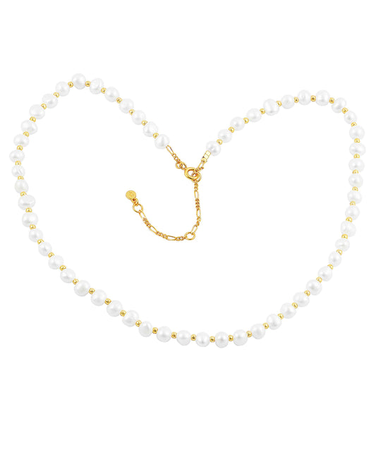 Arabella necklace — gold, silver necklace in 18k gold-plated 925 sterling silver
