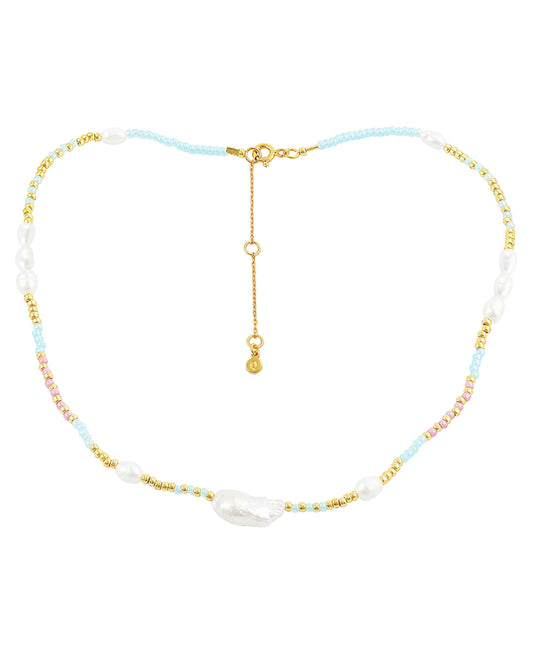 Miabella necklace — gold, silver necklace in 18k gold-plated 925 sterling silver