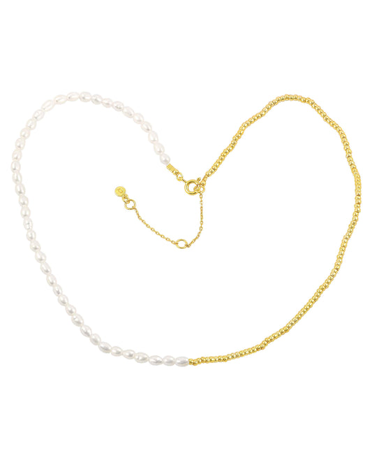 Ella plain necklace — gold, silver necklace in 18k gold-plated 925 sterling silver