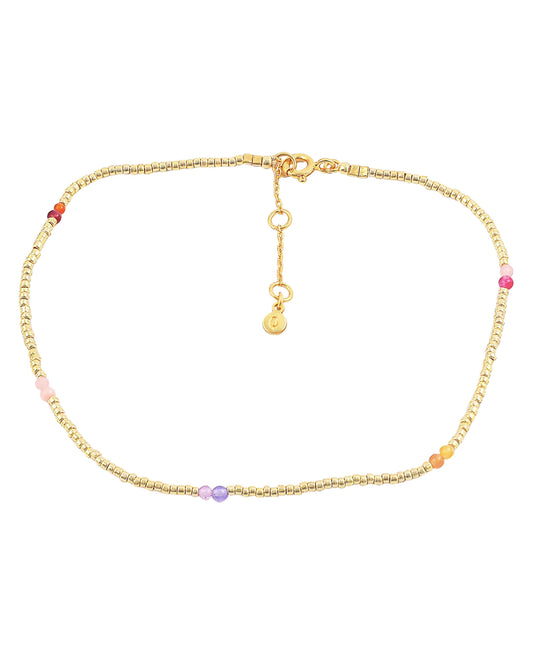 Penelope anklet — gold, silver anklet in 18k gold-plated 925 sterling silver