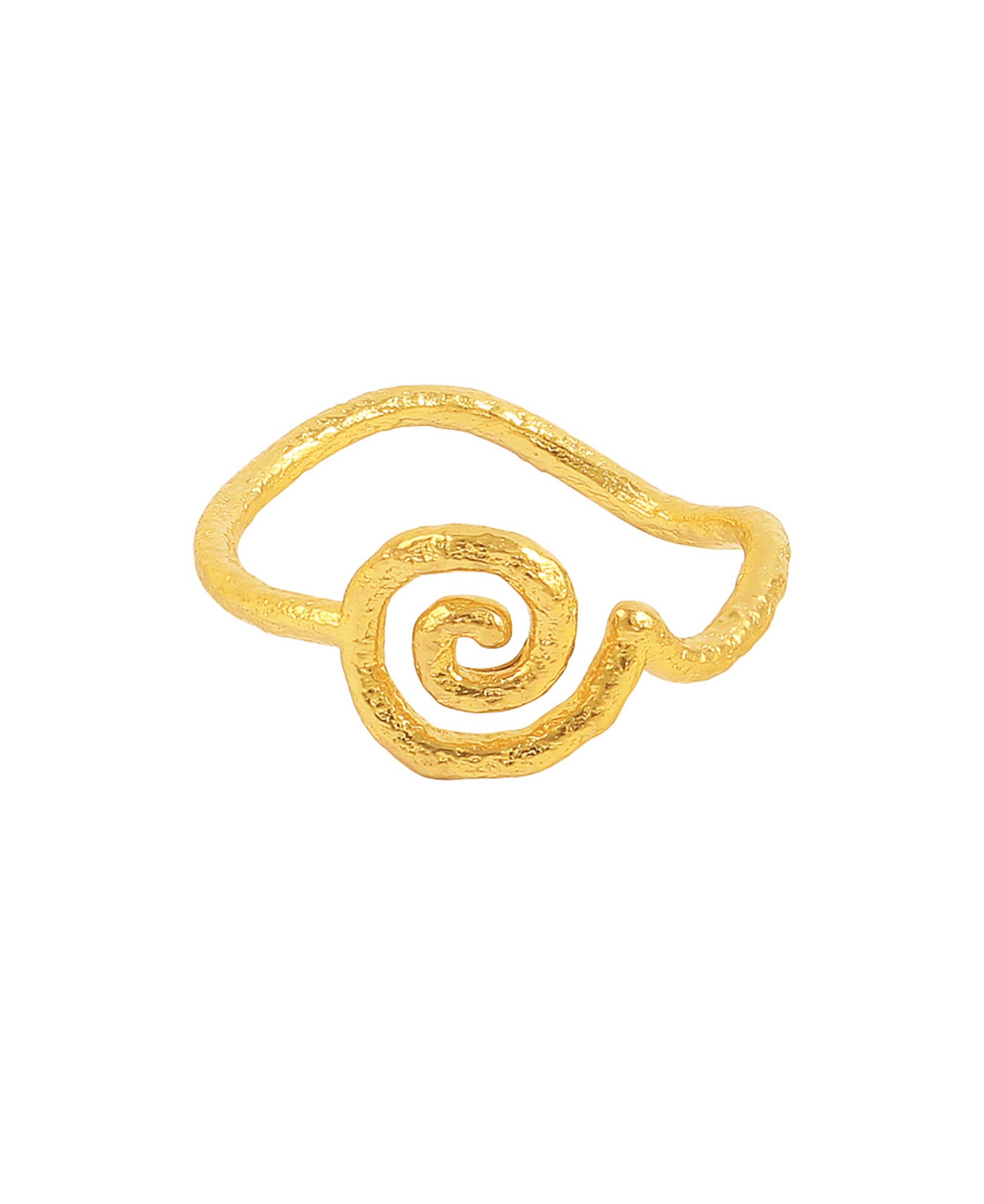 Halley ring — gold, silver ring in gold-plated 925 sterling silver