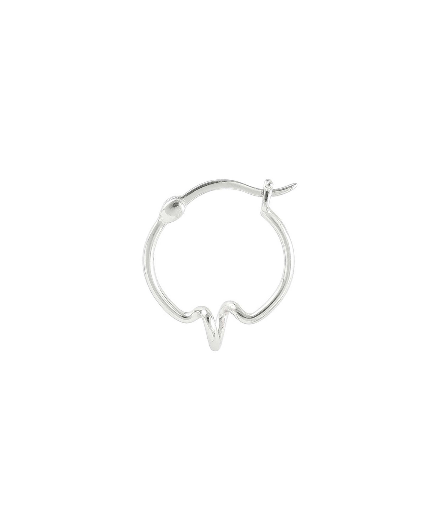 Heartbeat hoops in — earrings in 925 sterling silver