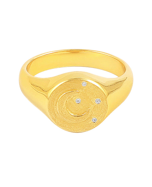 Amaris ring — gold, silver ring in gold-plated 925 sterling silver