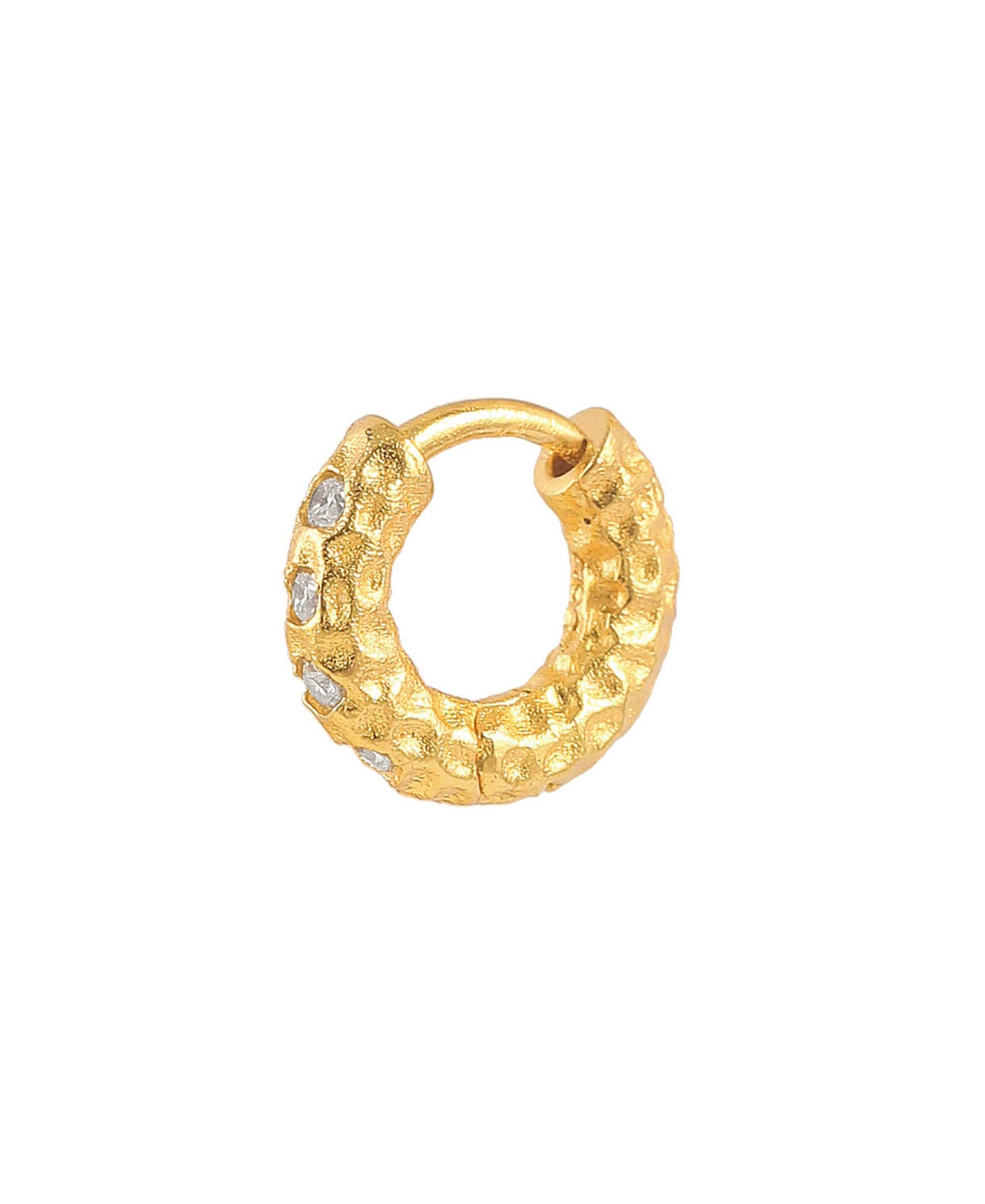 Snowy florence hoops in — earrings in gold-plated 925 sterling silver
