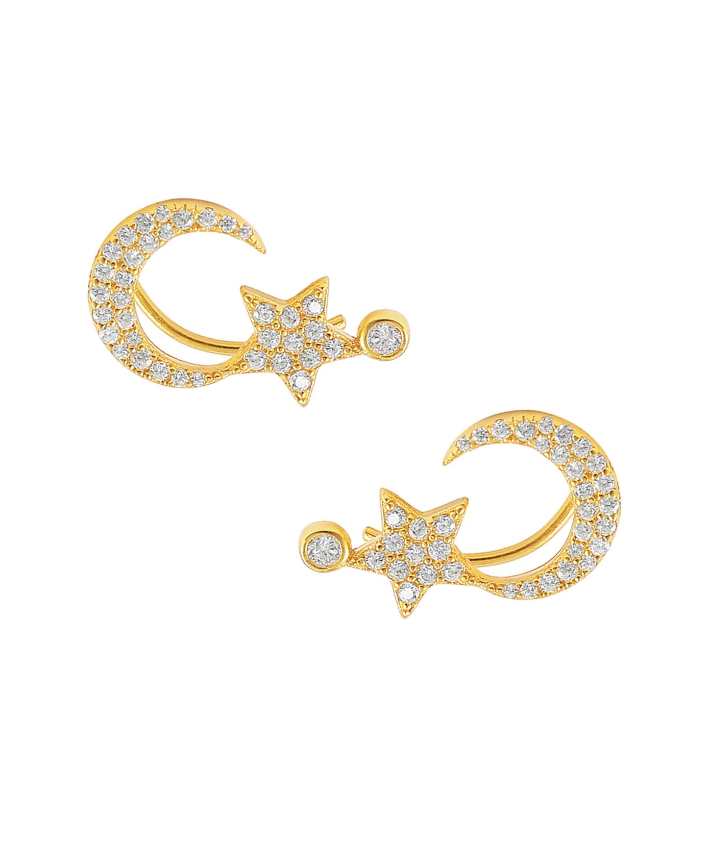 Golden Cosmo earrings — gold, silver earrings in gold-plated 925 sterling silver