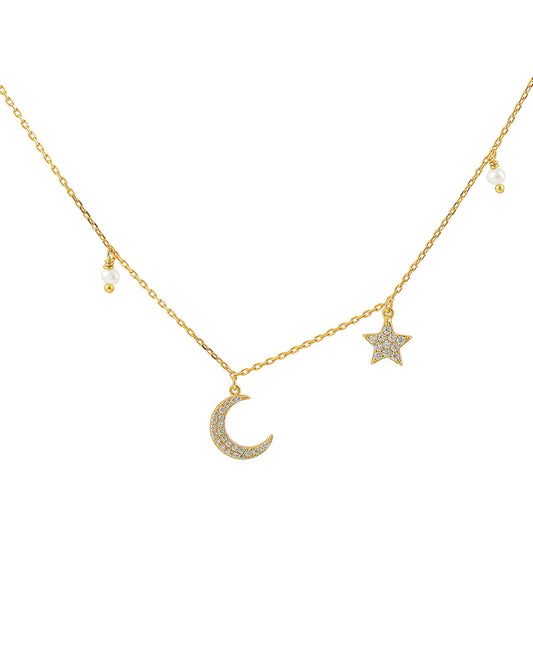 Golden Cosmo necklace — gold, silver necklace in gold-plated 925 sterling silver