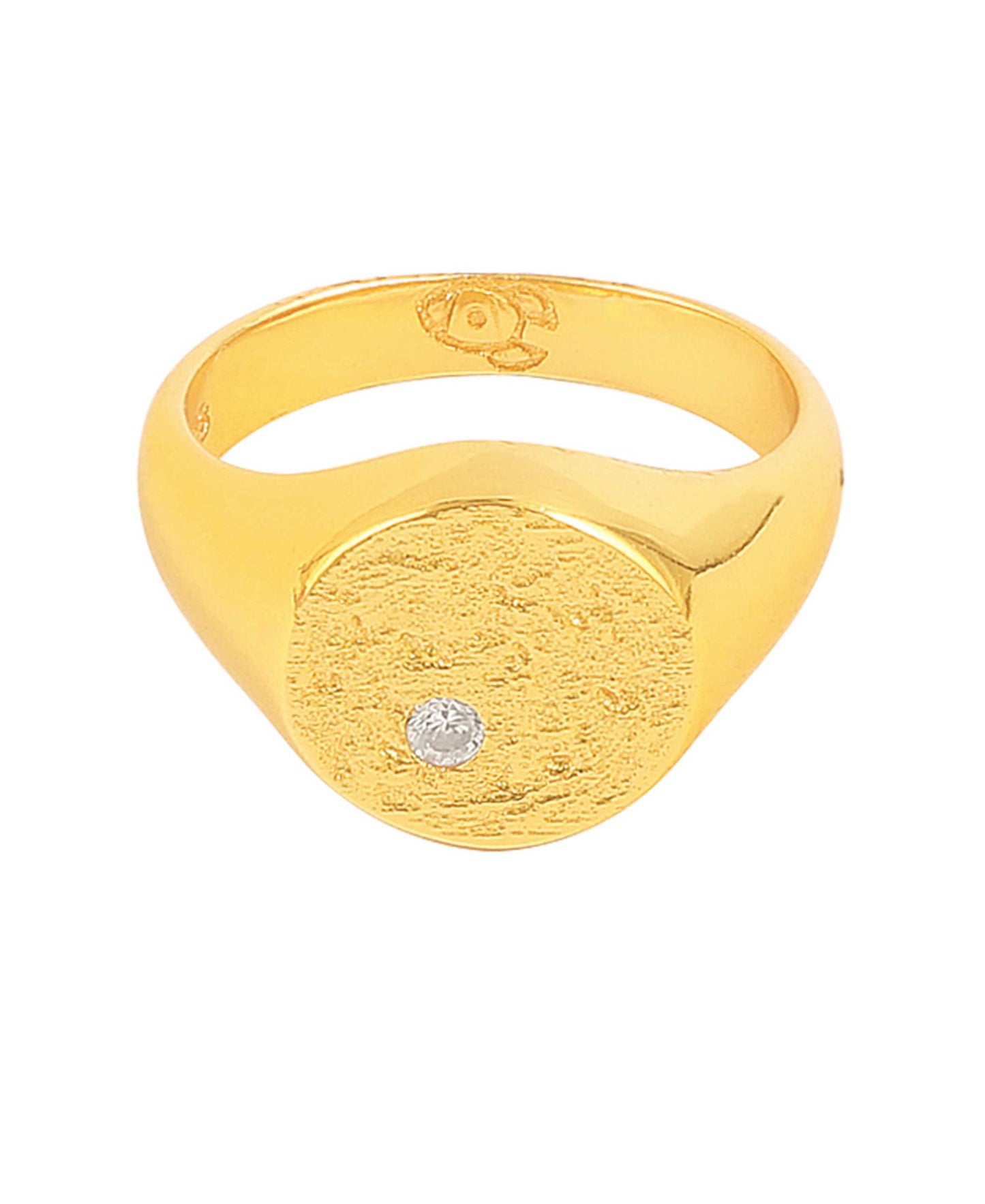 Luna ring — gold, silver ring in gold-plated 925 sterling silver