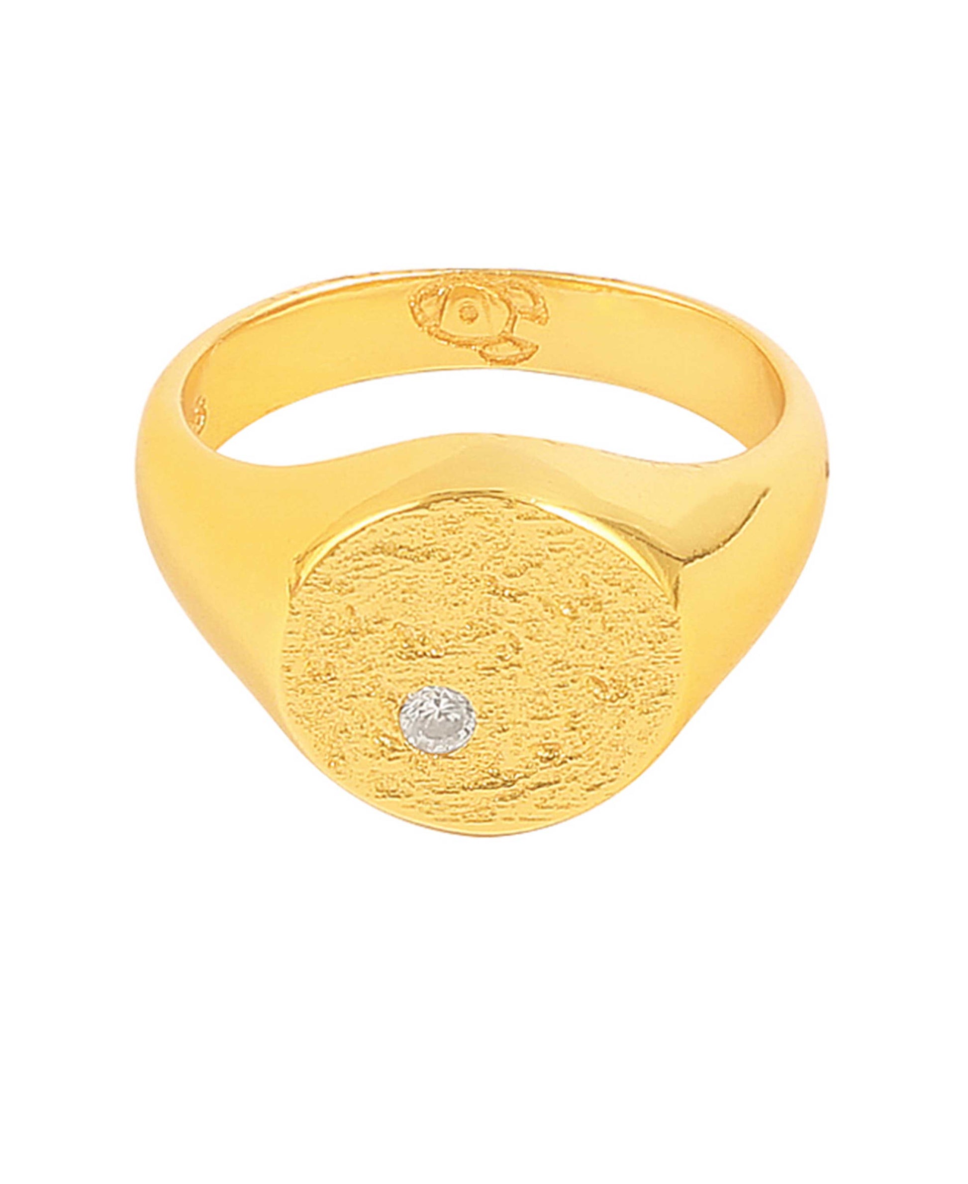 Luna ring — gold, silver ring in gold-plated 925 sterling silver