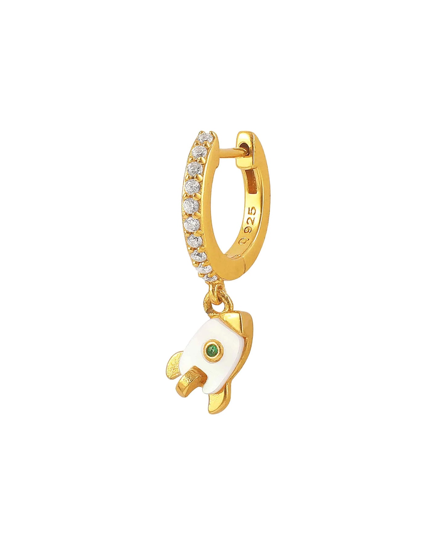 Rocket hoops in — earrings in gold-plated 925 sterling silver