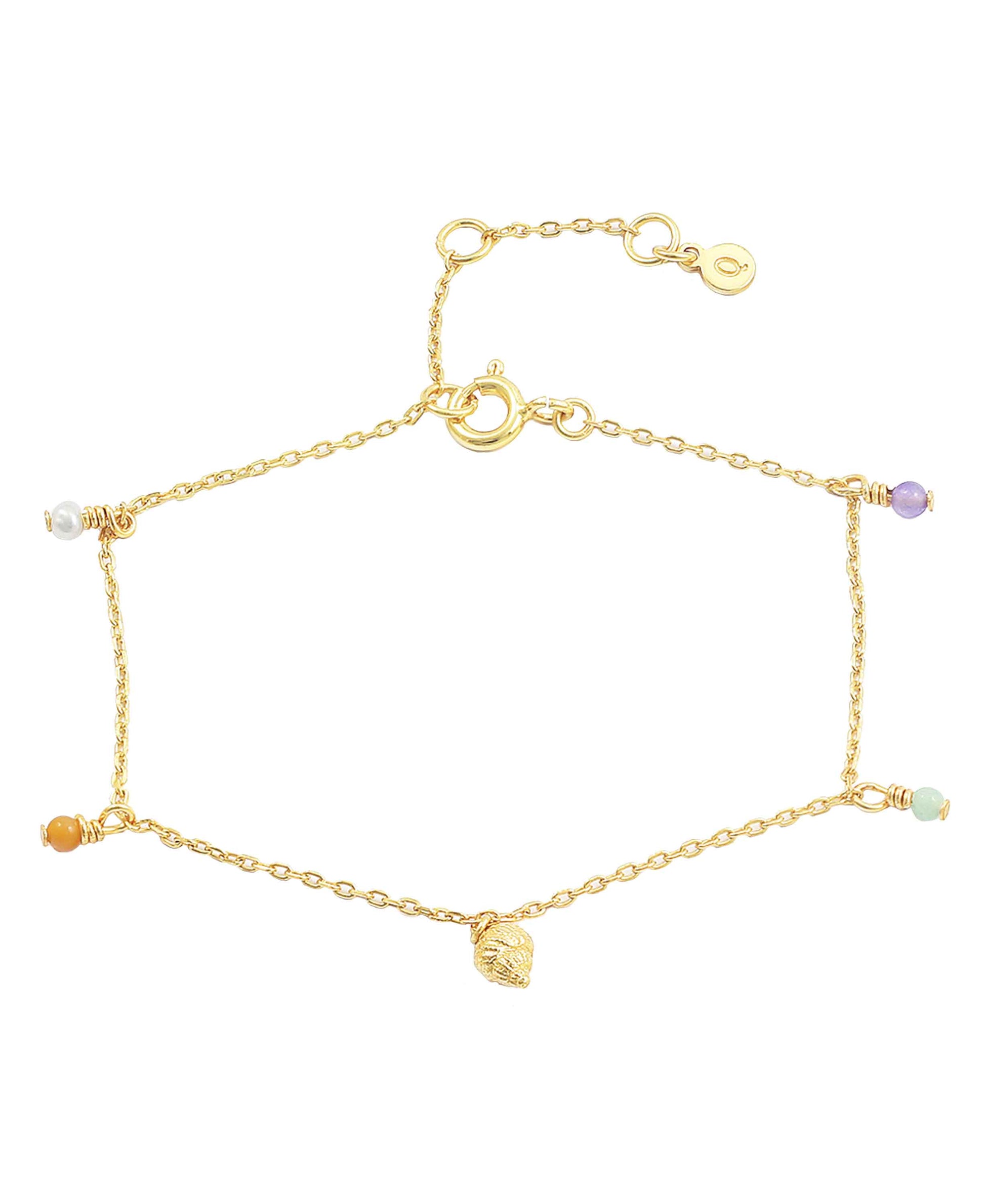 Aaliyah bracelet — gold, silver, pearl bracelet in 18k gold-plated 925 sterling silver, freshwater pearls