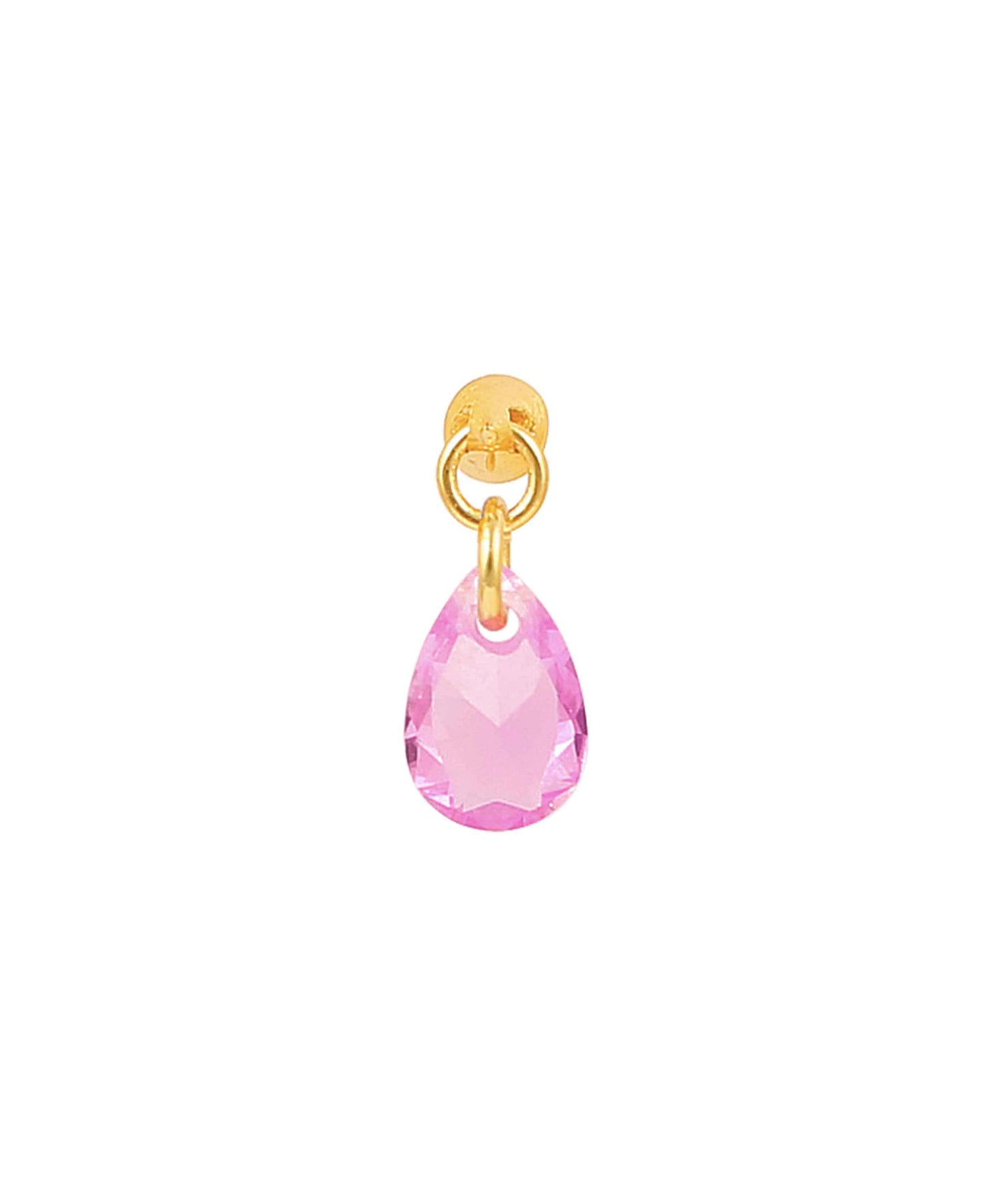 Pink raindrop earrings in — earrings in 18k gold-plated 925 sterling silver, freshwater pearls