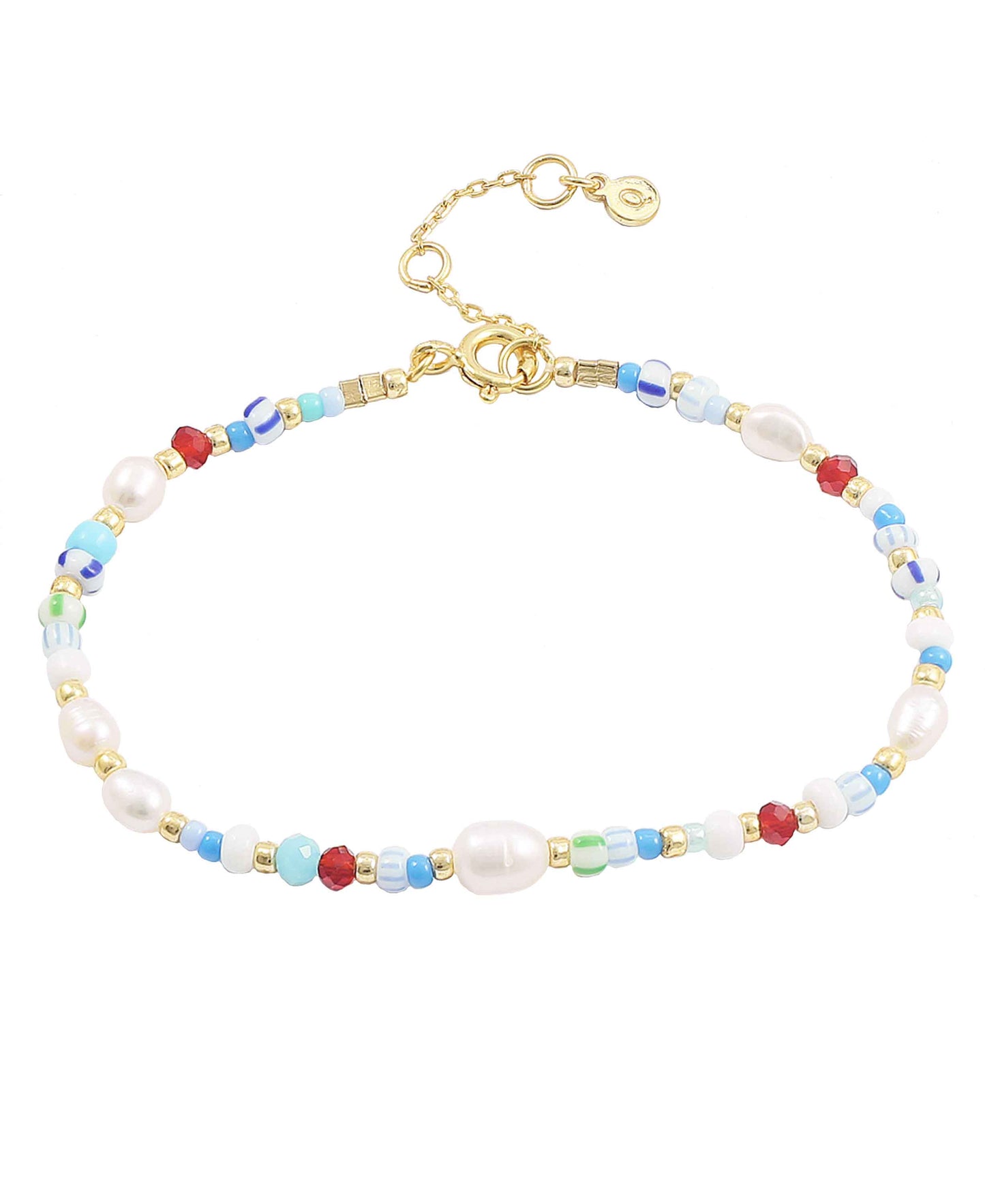 Zoe bracelet — gold, silver bracelet in 18k gold-plated 925 sterling silver, freshwater pearls