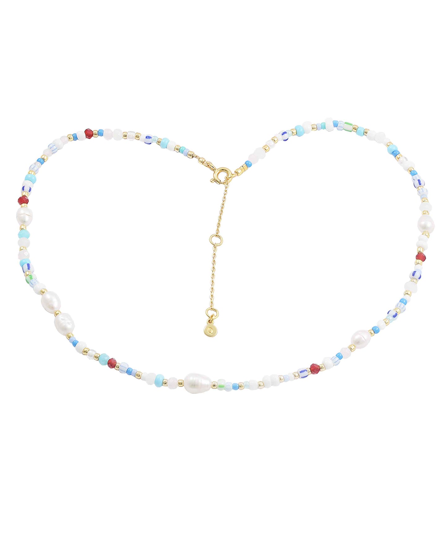 Zoe necklace — gold, silver necklace in 18k gold-plated 925 sterling silver, freshwater pearls