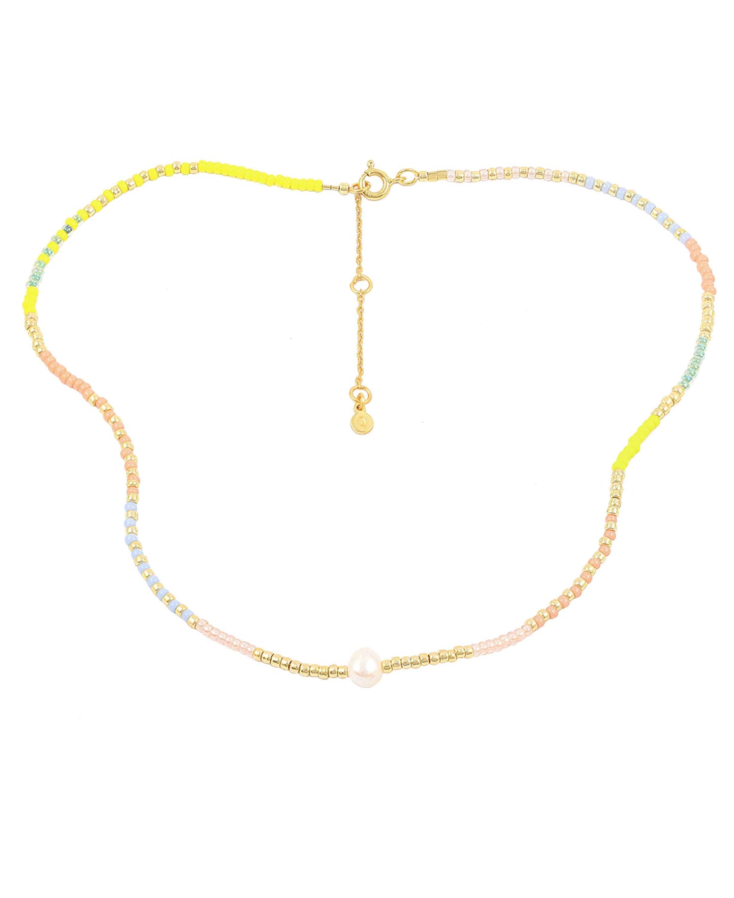 Alaina necklace — gold, silver, pearl necklace in 18k gold-plated 925 sterling silver, freshwater pearls