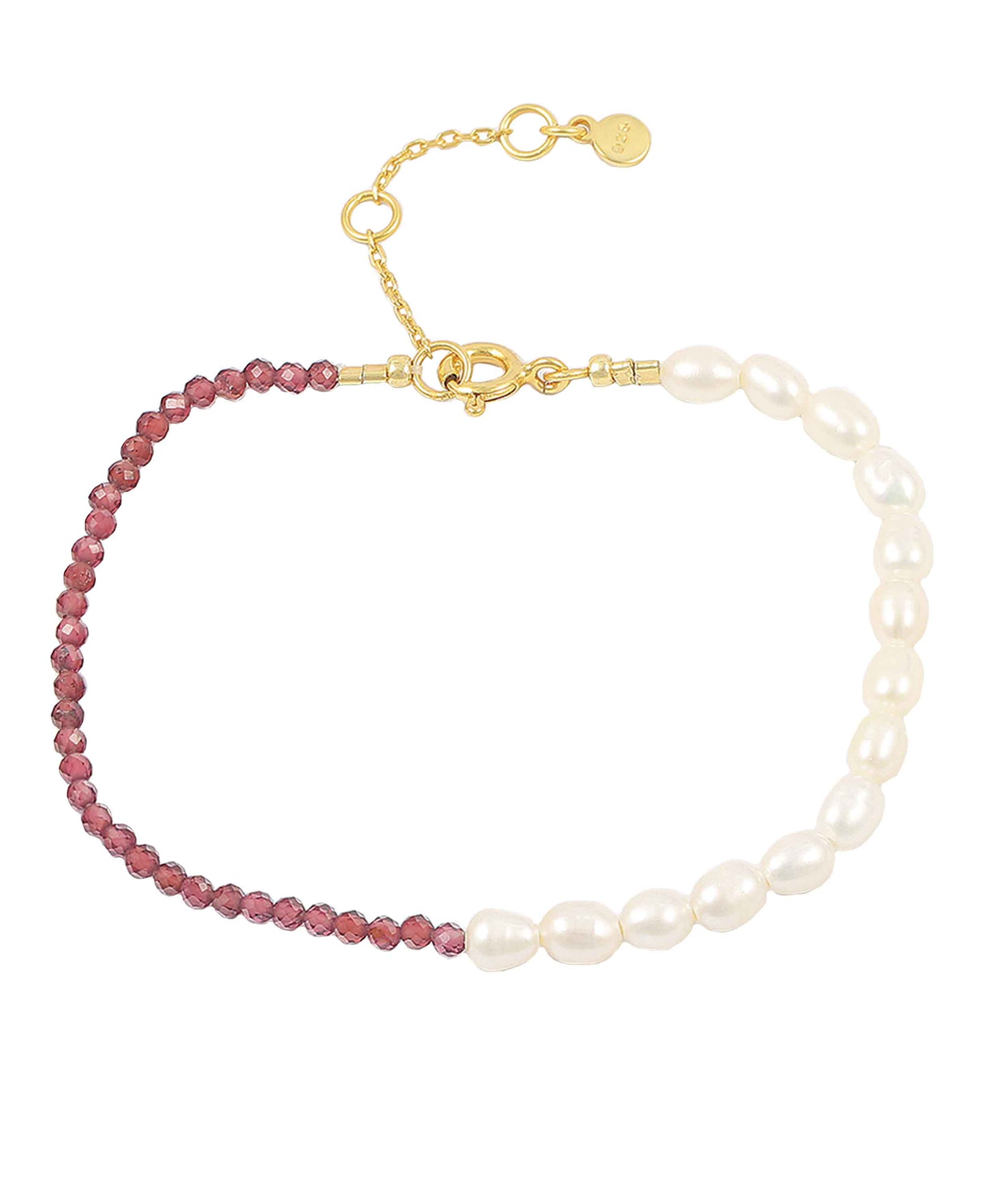 Isabelle bracelet — gold, silver bracelet in 18k gold-plated 925 sterling silver, freshwater pearls