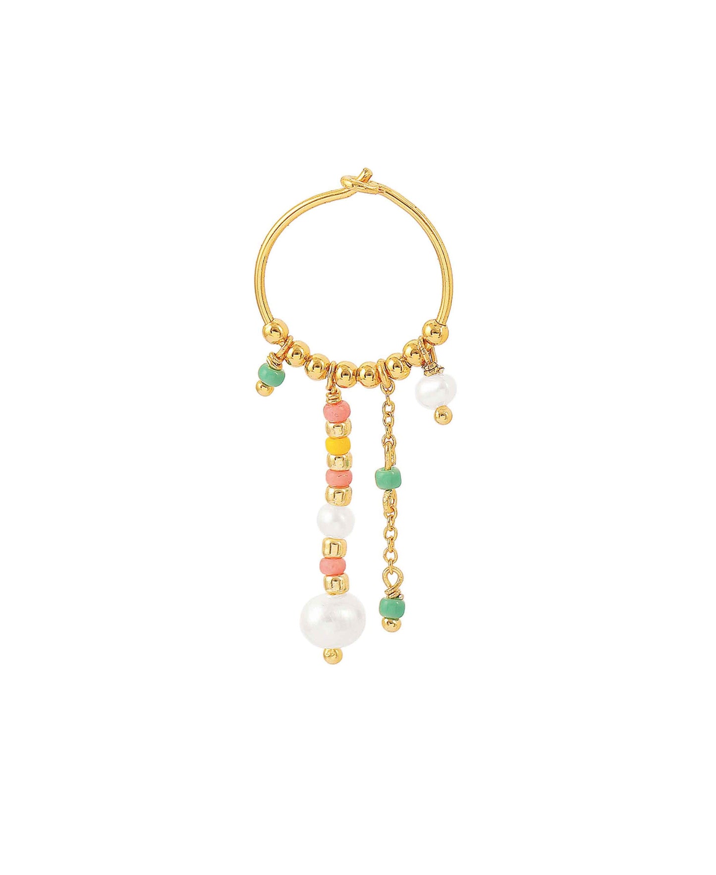 Aurora earrings in — earrings in 18k gold-plated 925 sterling silver, freshwater pearls