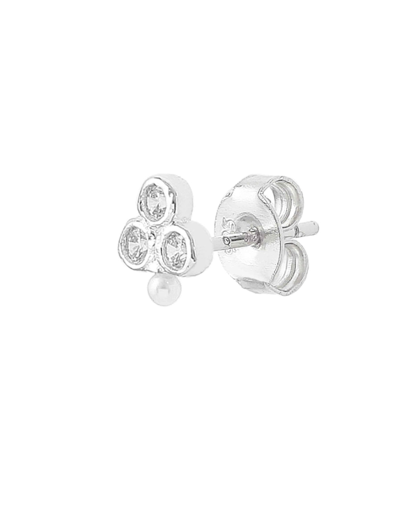 Fleur with pearls earrings in — earrings in 925 sterling silver, freshwater pearls