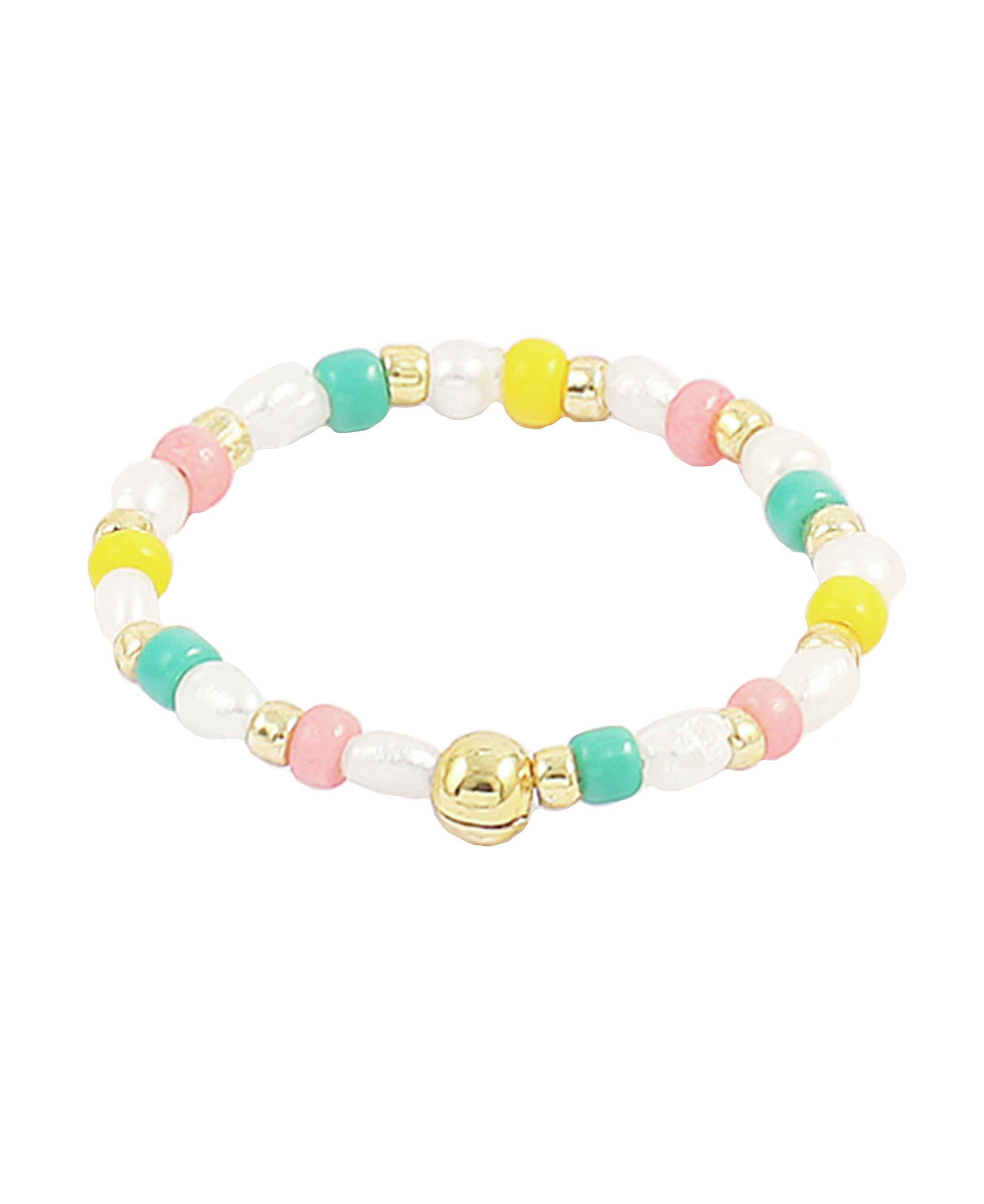 Aurora ring — gold, silver, pearl ring in gold-plated 925 sterling silver, freshwater pearls