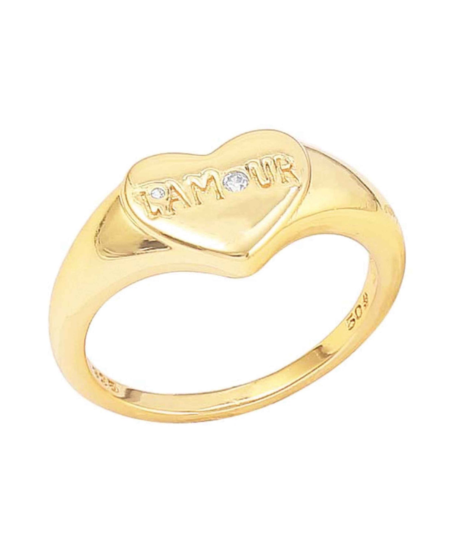 L'amour ring — gold, silver ring in gold-plated 925 sterling silver
