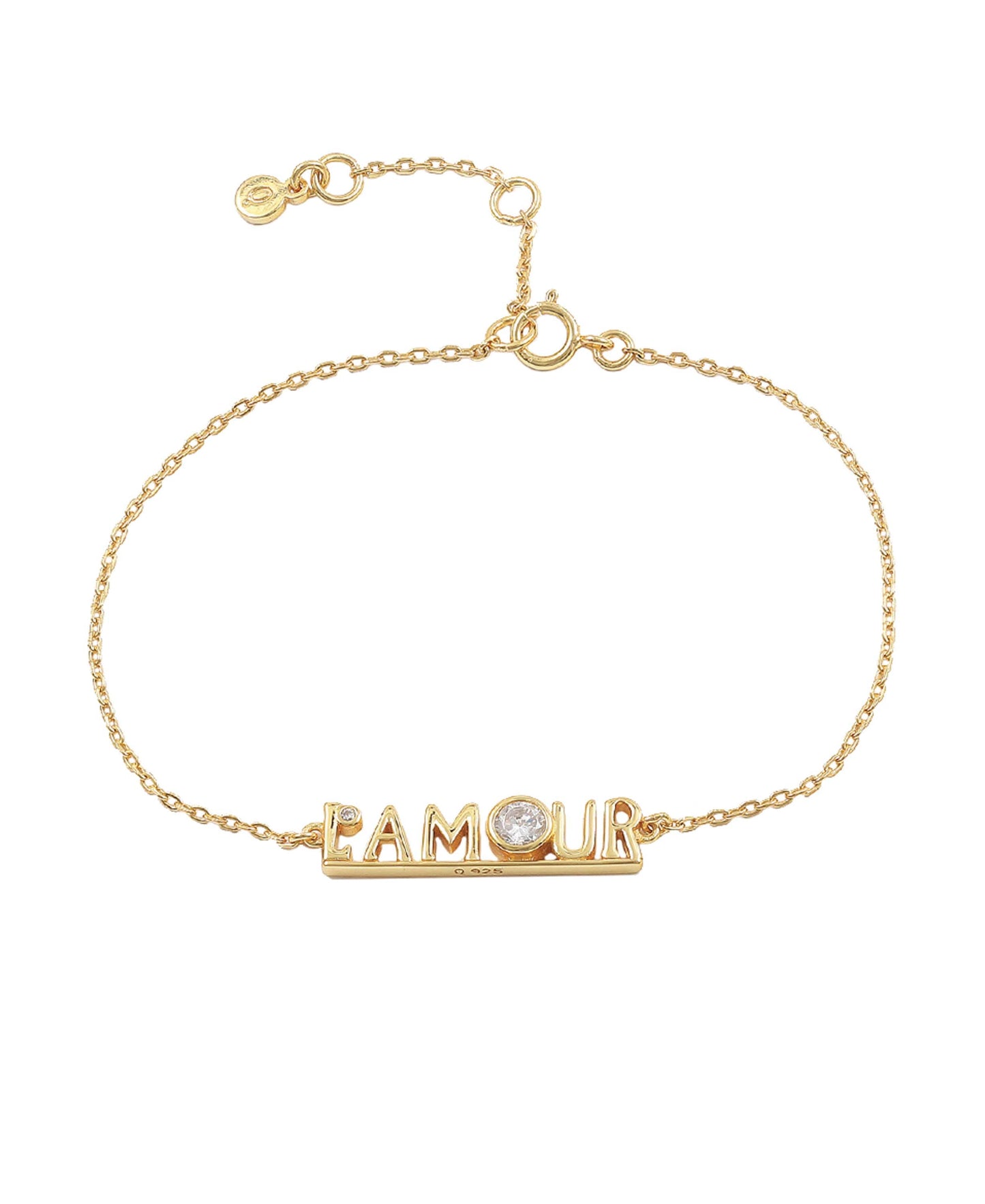 L'amour bracelet — gold, silver bracelet in gold-plated 925 sterling silver