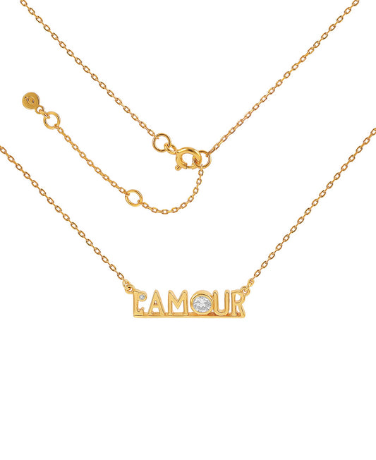 L'amour necklace — gold, silver necklace in gold-plated 925 sterling silver