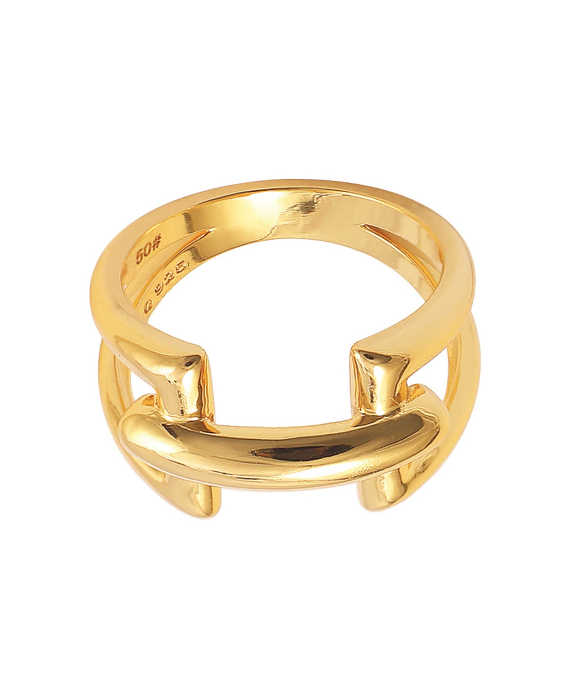 Anne ring — gold, silver ring in gold-plated 925 sterling silver