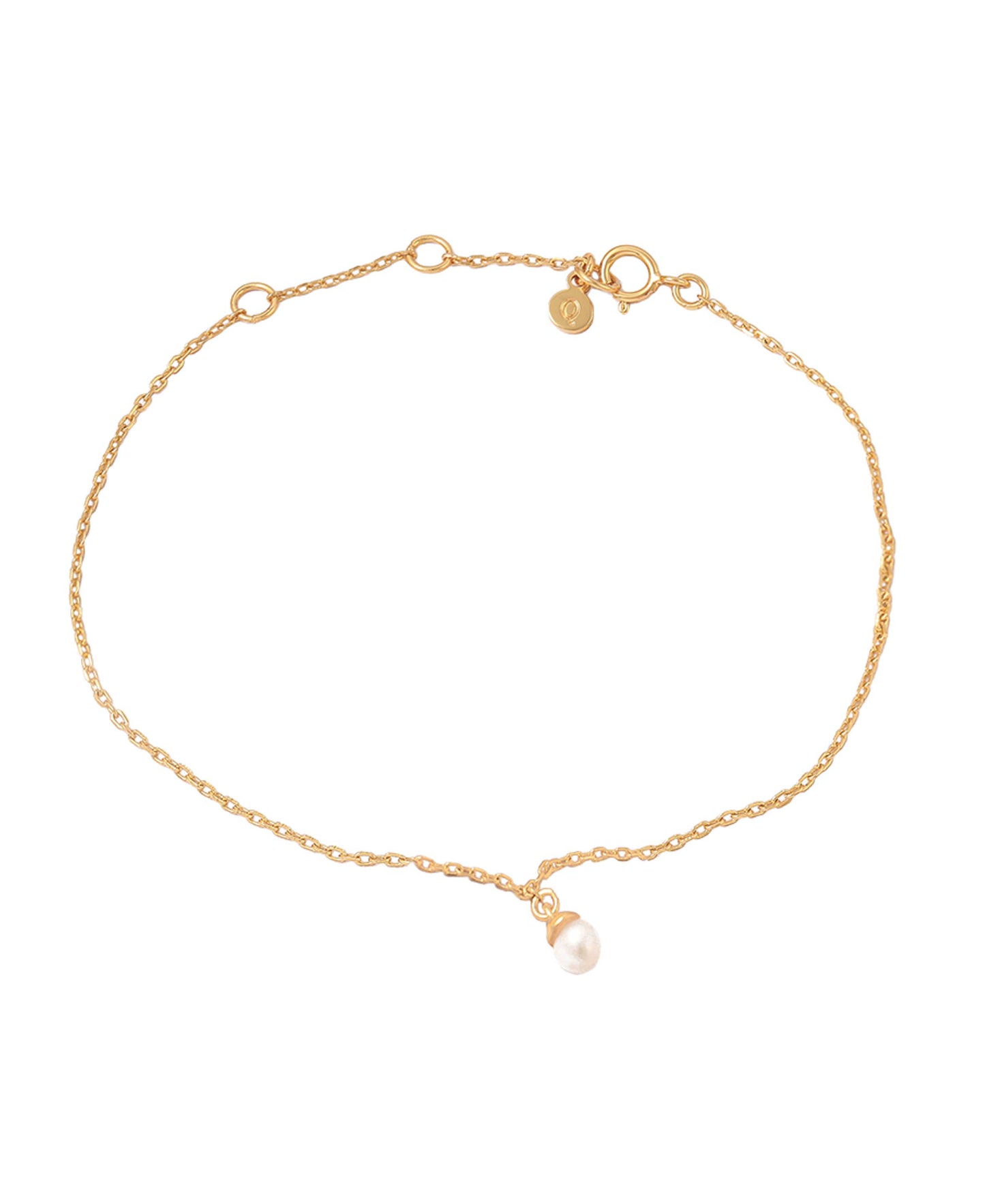 Pearl bracelet — gold, silver, pearl bracelet in gold-plated 925 sterling silver, freshwater pearls