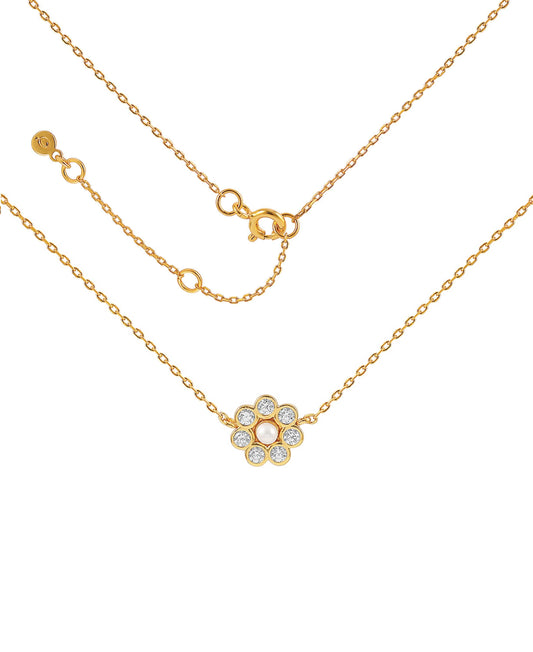 Aya necklace — gold, silver, pearl necklace in gold-plated 925 sterling silver, freshwater pearls