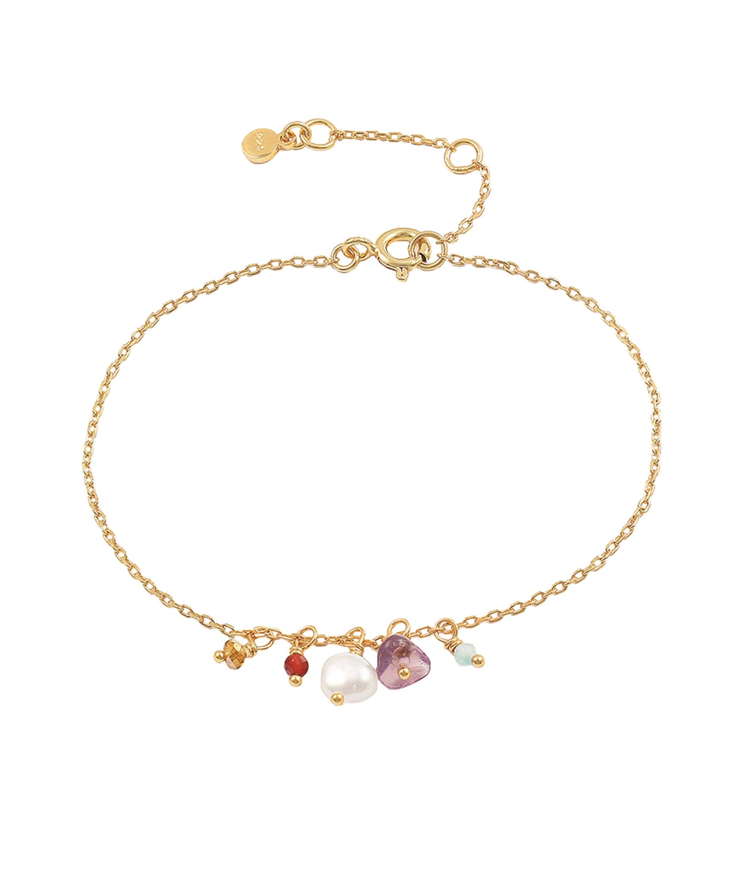Victoria bracelet — gold, silver, pearl bracelet in gold-plated 925 sterling silver, freshwater pearls