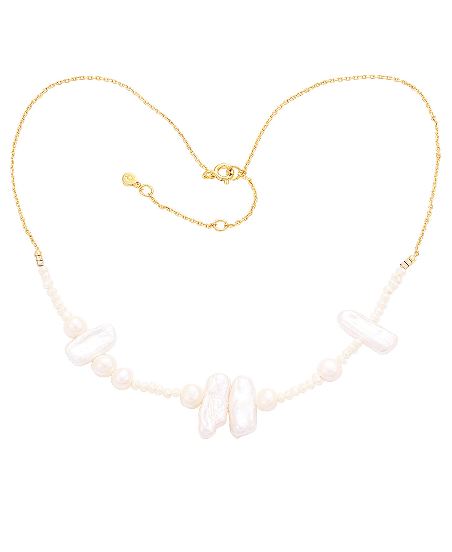 Vera necklace in — necklace in 18k gold-plated 925 sterling silver, freshwater pearls