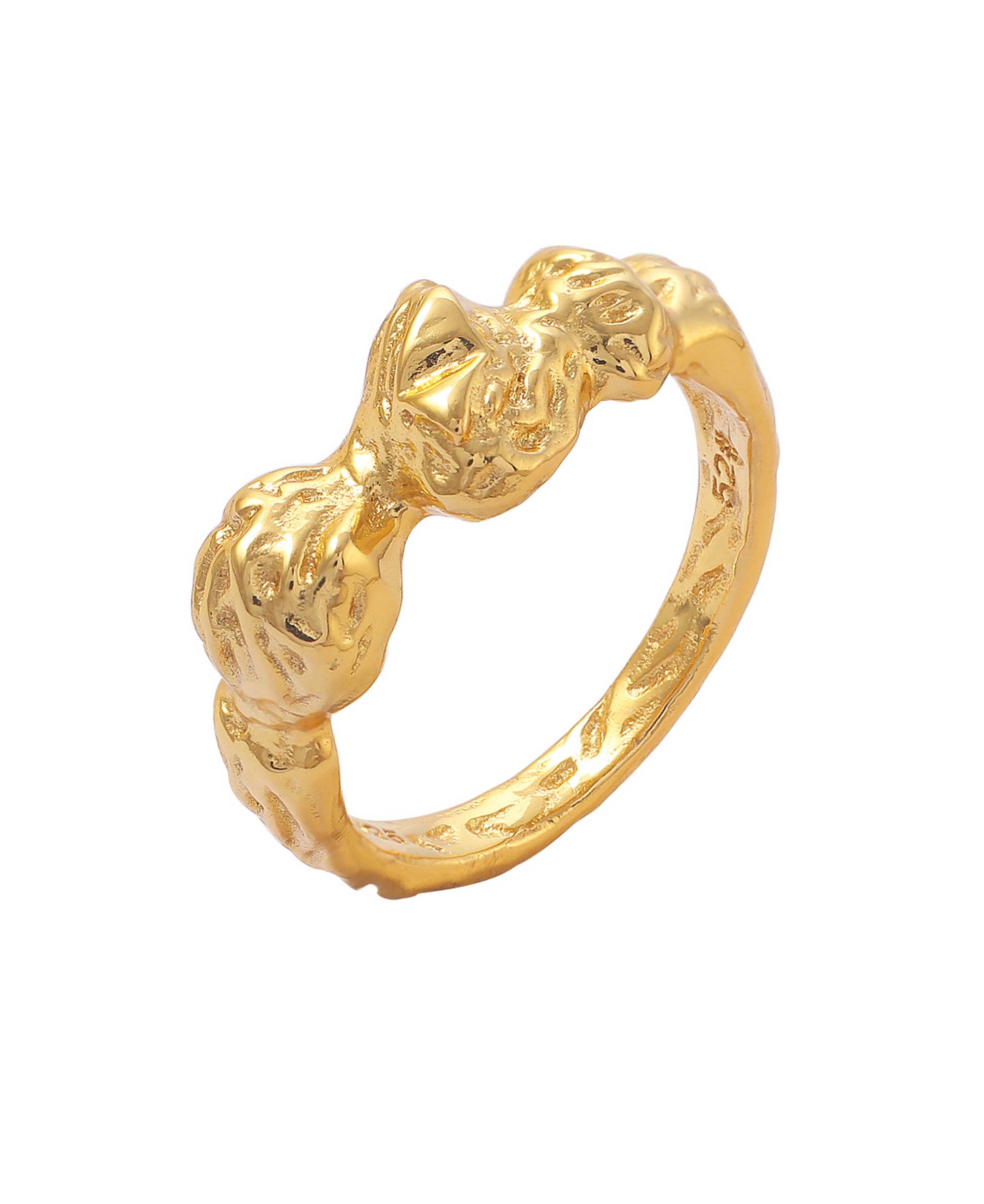 Kamma ring — gold, silver ring in 18k gold-plated 925 sterling silver