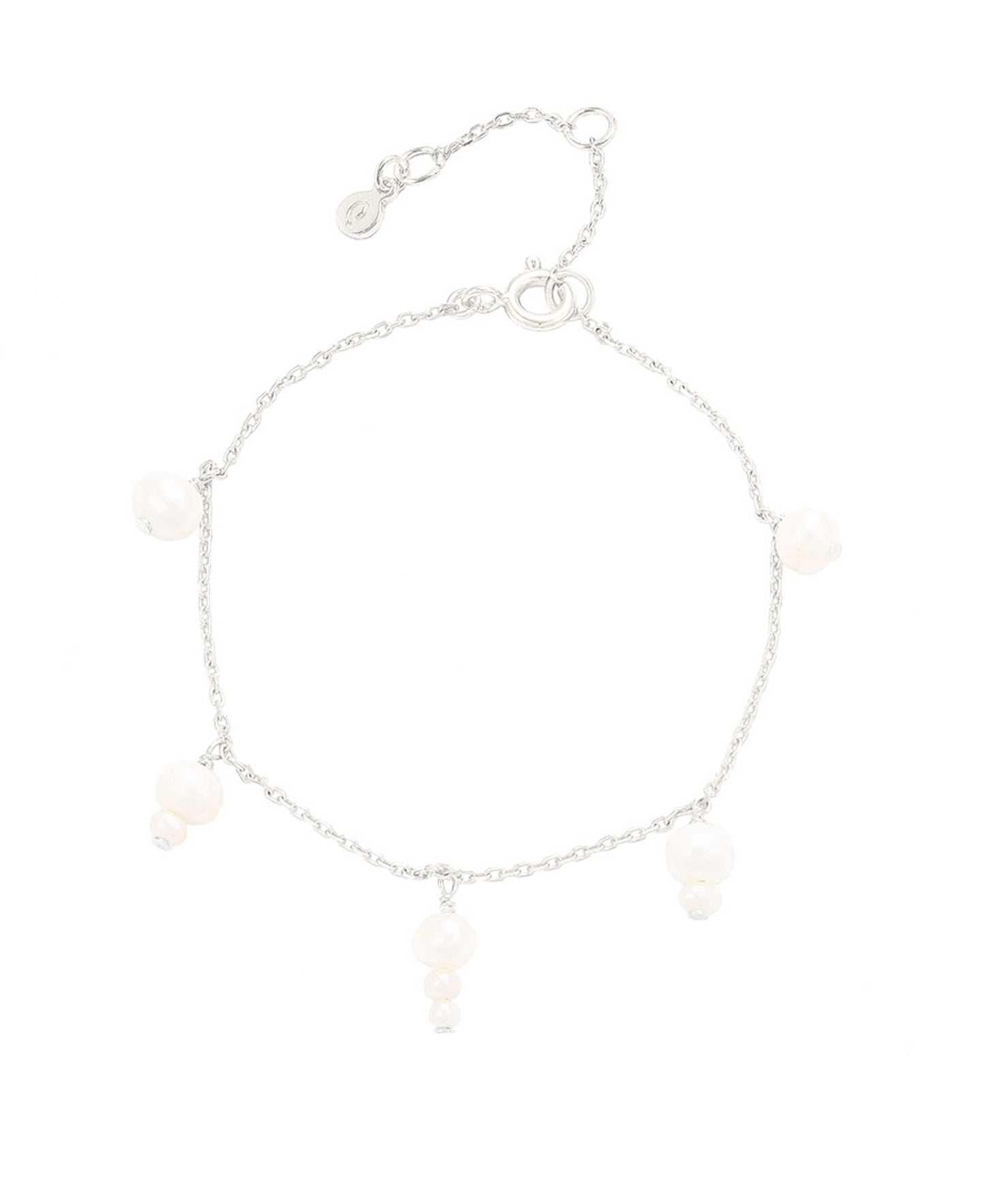 Esther bracelet — silver, pearl bracelet in 925 sterling silver, freshwater pearls