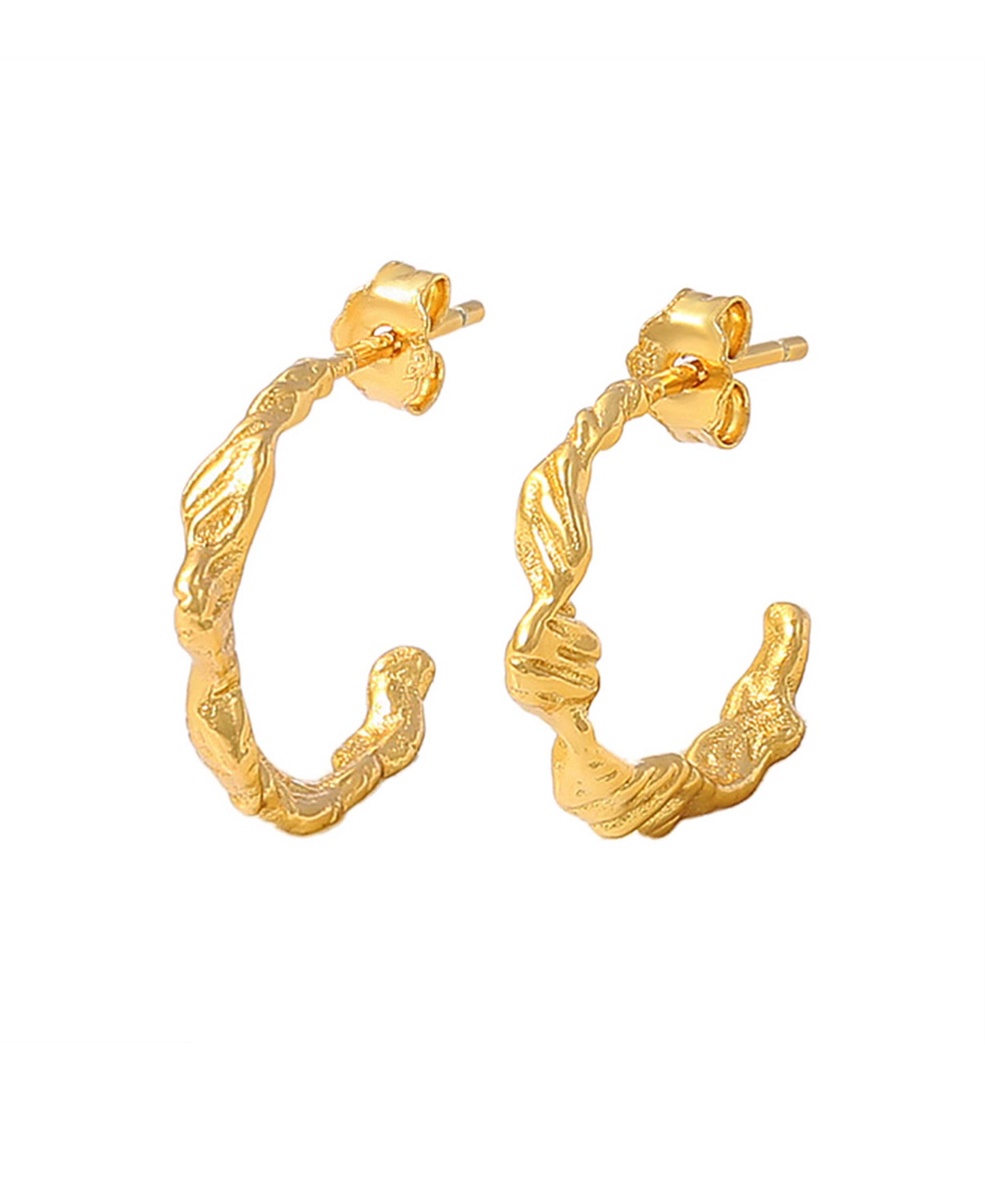 Lorelei petite hoops — gold, silver earrings in 18k gold-plated 925 sterling silver