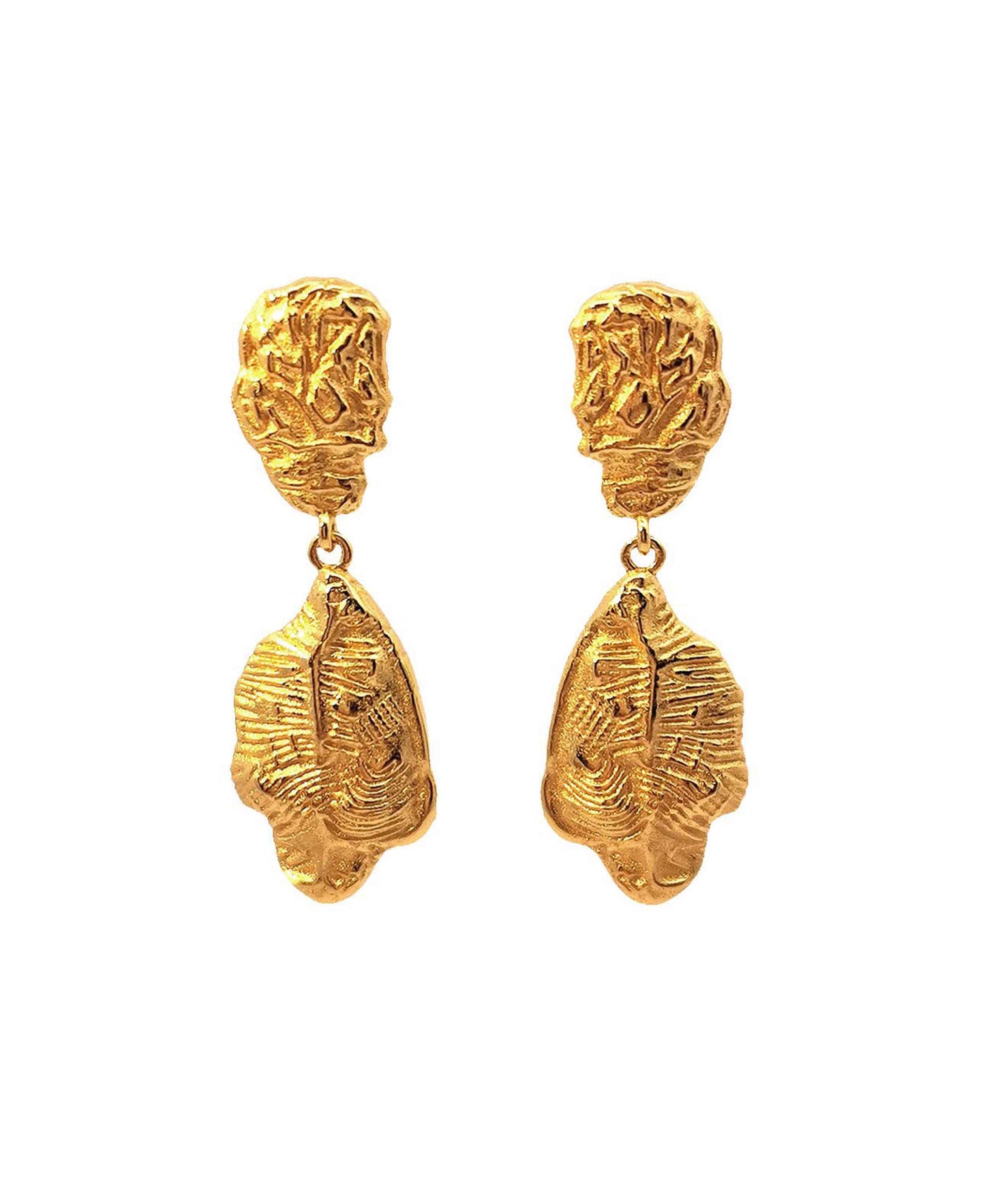 Lorelei grande earrings — gold, silver earrings in 18k gold-plated 925 sterling silver