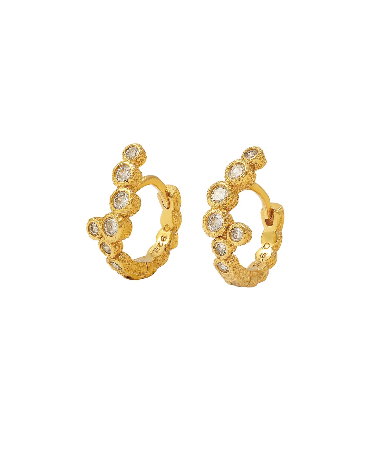 Vivienne hoops — gold, silver earrings in 18k gold-plated 925 sterling silver