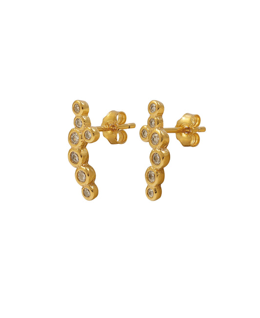 Vivienne earstuds — gold, silver earrings in 18k gold-plated 925 sterling silver