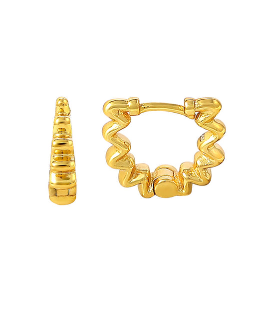 Wavy earrings — gold, silver earrings in 18k gold-plated 925 sterling silver