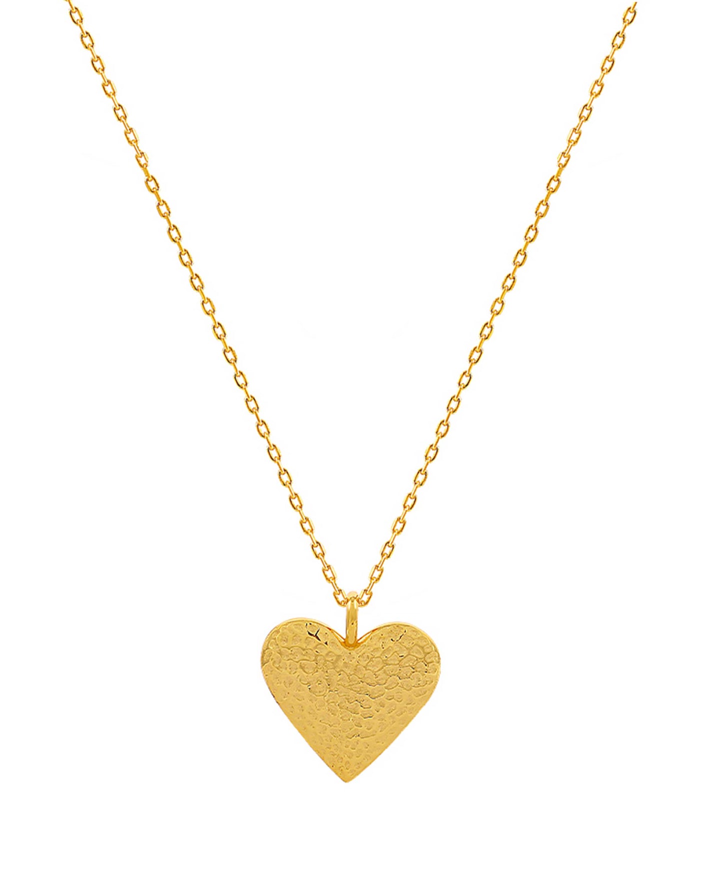 Heart necklace — gold, silver necklace in 18k gold-plated 925 sterling silver