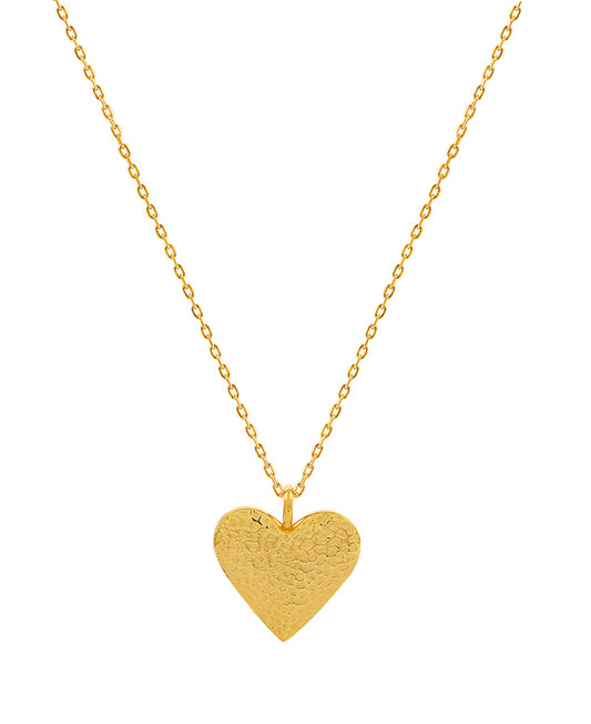 Heart necklace — gold, silver necklace in 18k gold-plated 925 sterling silver