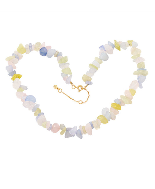 Dusty rainbow necklace — gold, silver necklace in 18k gold-plated 925 sterling silver