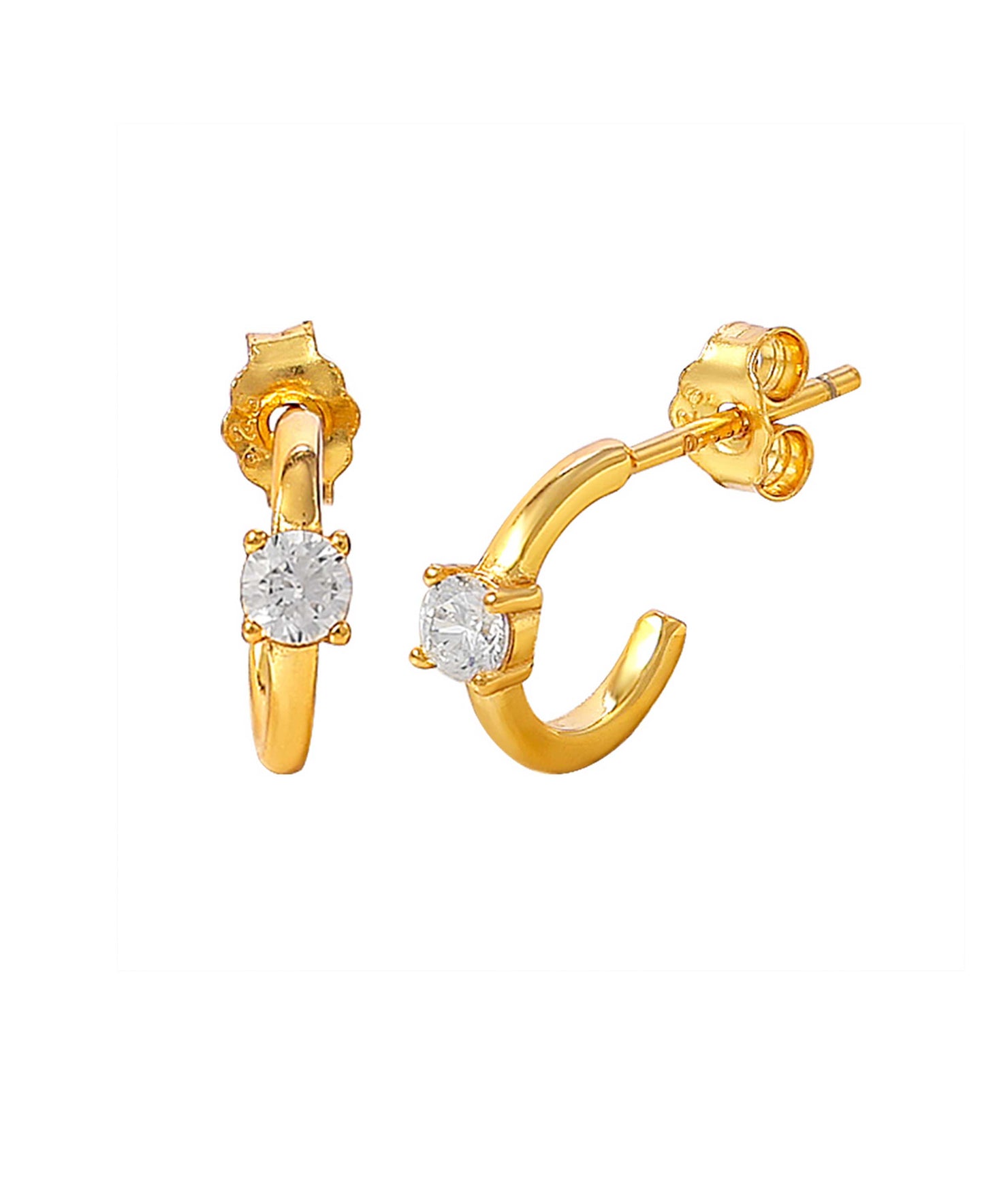 Estella earrings — gold, silver earrings in 18k gold-plated 925 sterling silver