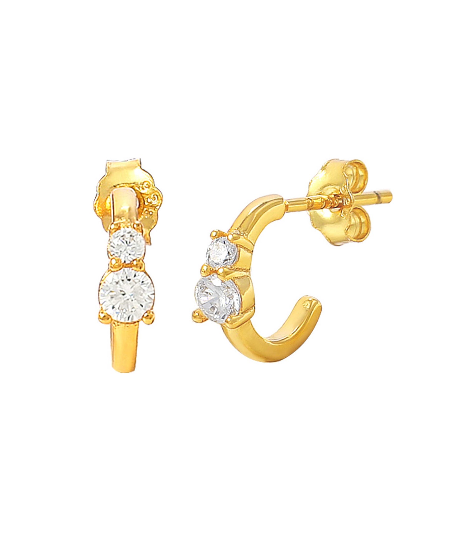 Eline earrings — gold, silver earrings in 18k gold-plated 925 sterling silver