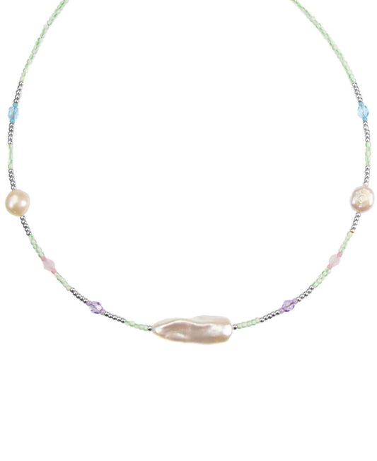Sia necklace — silver necklace in 925 sterling silver, freshwater pearls