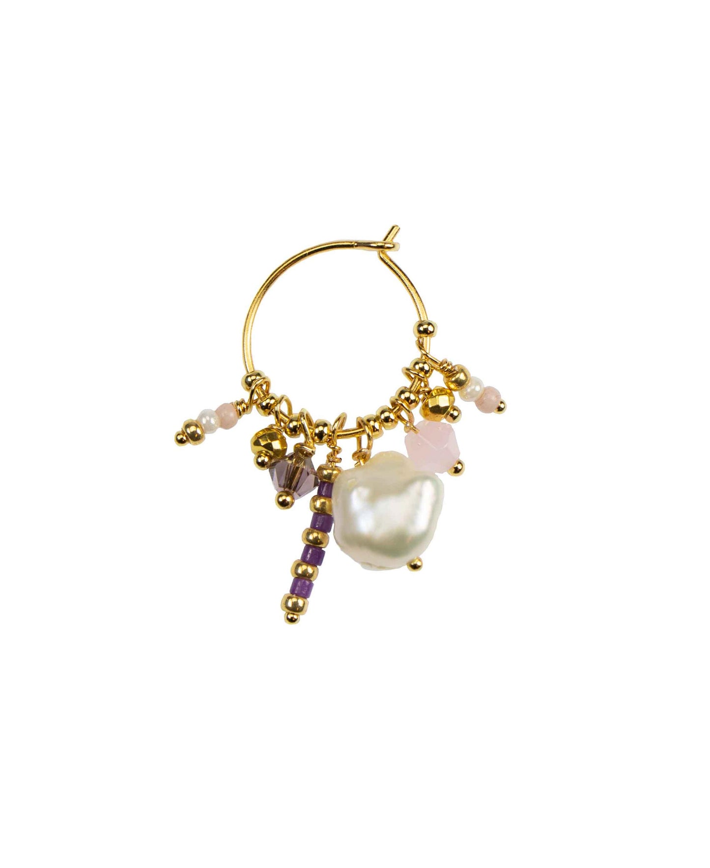 Ophelia earrings in — earrings in gold-plated 925 sterling silver, freshwater pearls