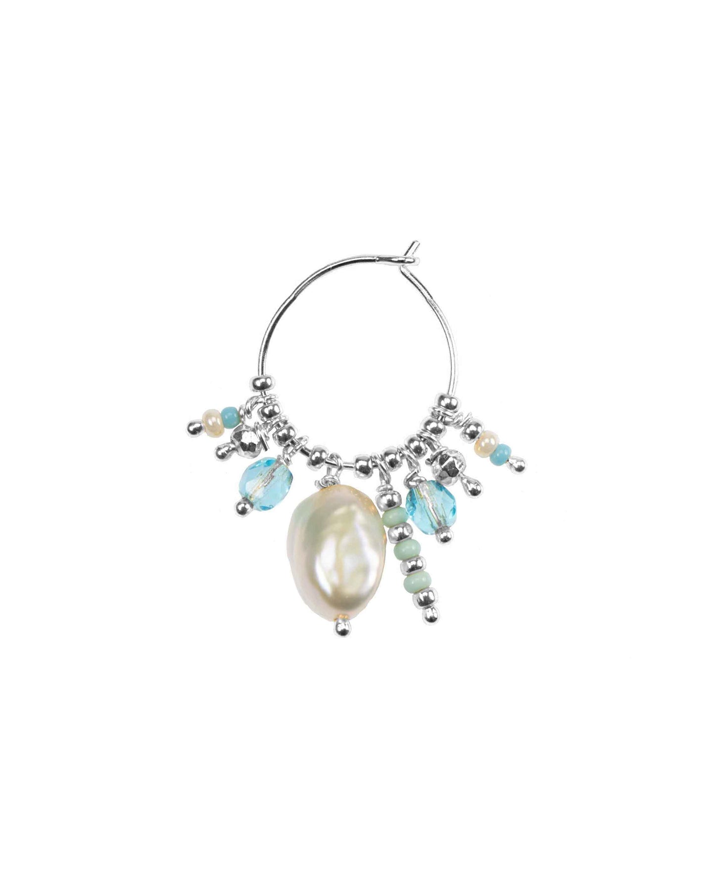 Ocean earrings in — earrings in 925 sterling silver, freshwater pearls