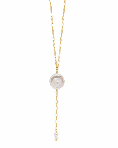 Luna Pearl Drop Necklace
