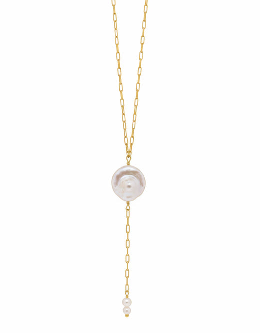 Luna Pearl Drop Necklace